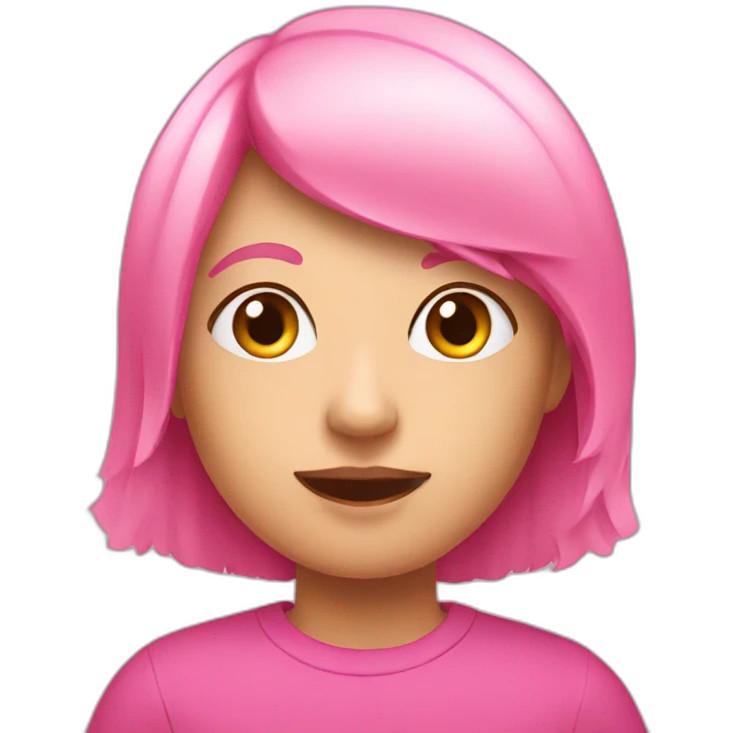 pink color emoji