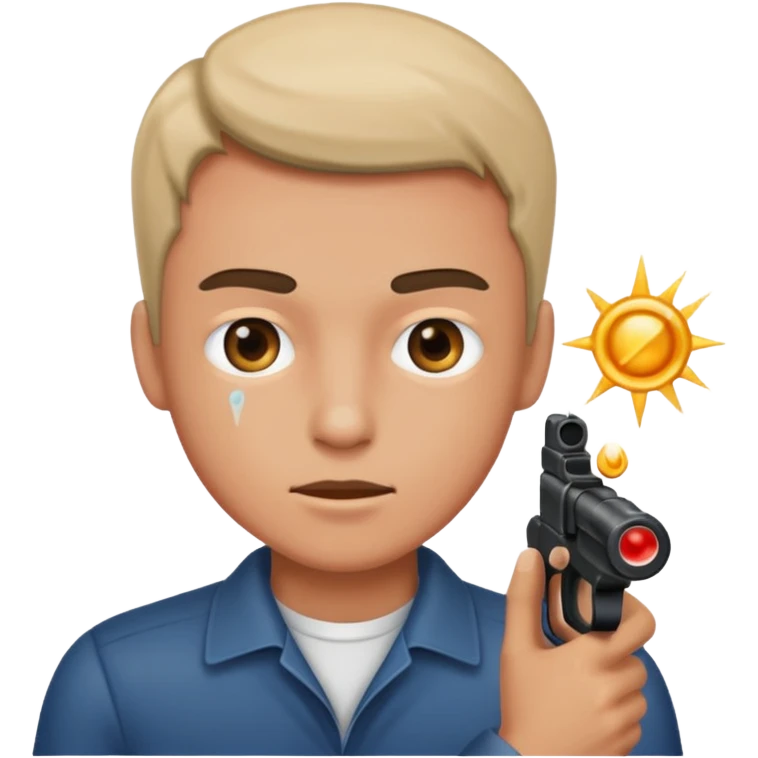 Guy getting shot emoji
