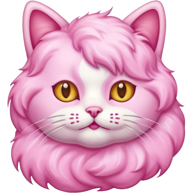 cat made of cotton candy emoji