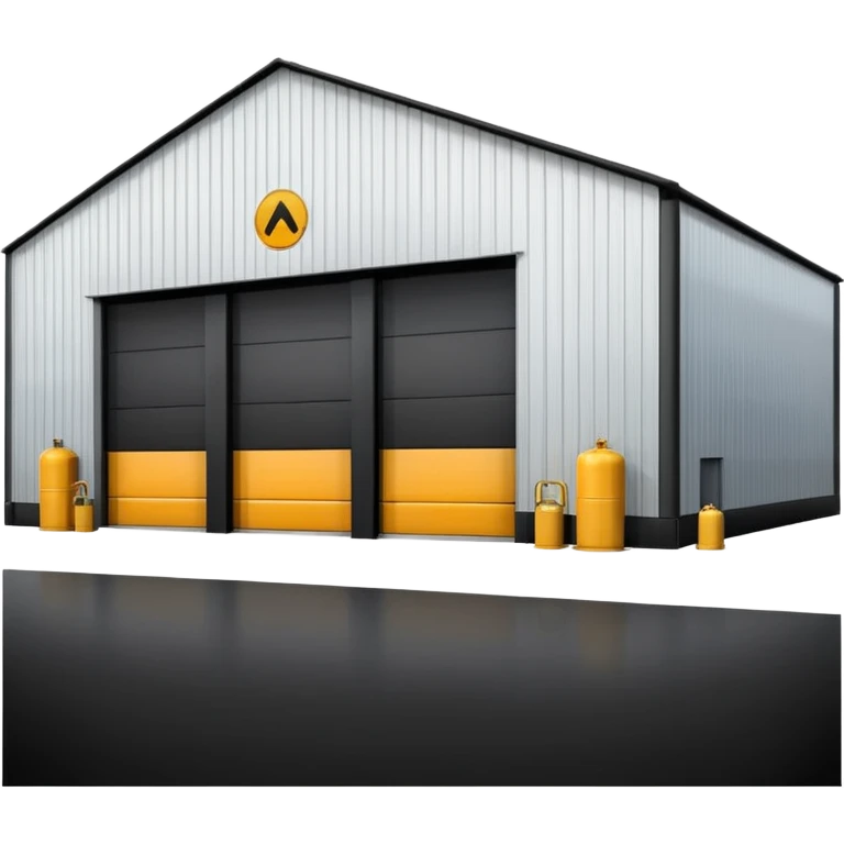 hangar, many fuel warehouse emoji