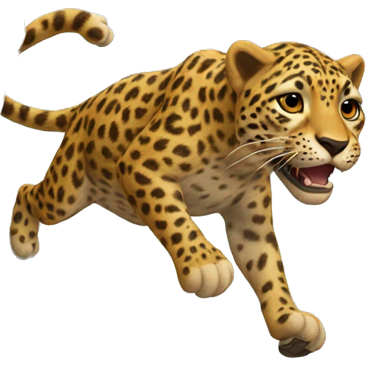 leapord jumping off a cliff emoji