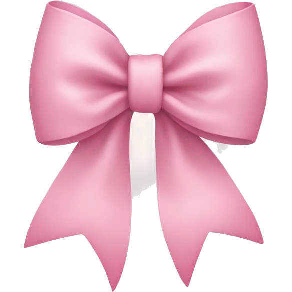 light pink bow emoji