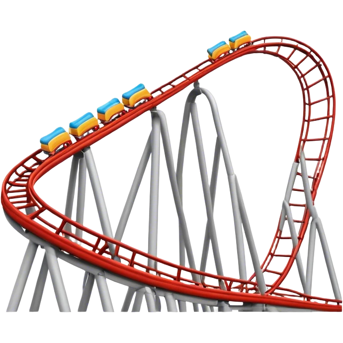 A roller coaster  emoji