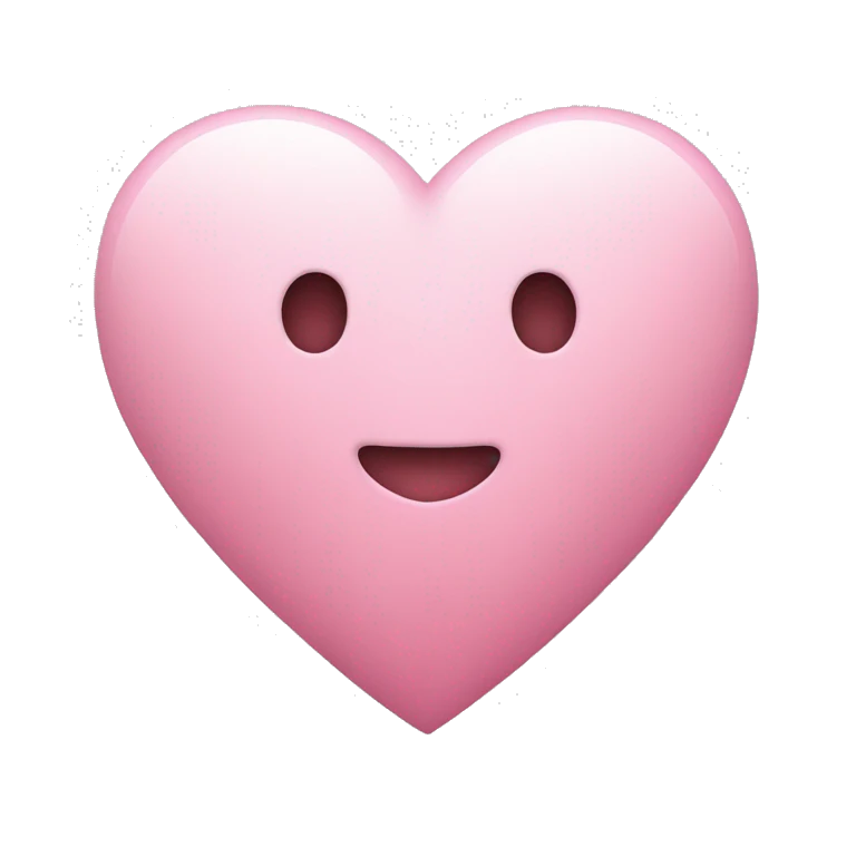 Heart white pink color emoji