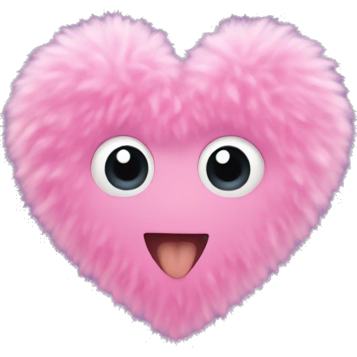 pink fluffy heart emoji