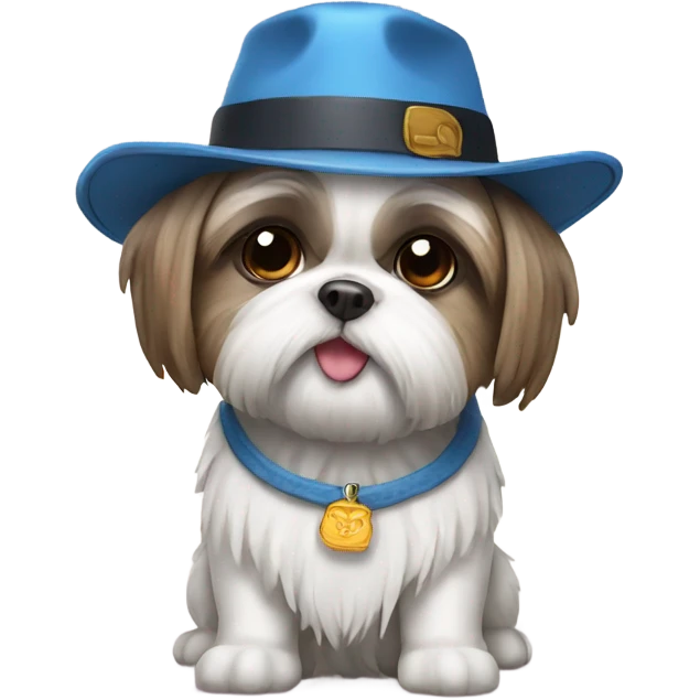 shi tzu with hat emoji