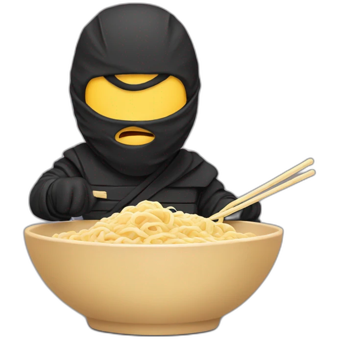 Ninja eating nudles emoji