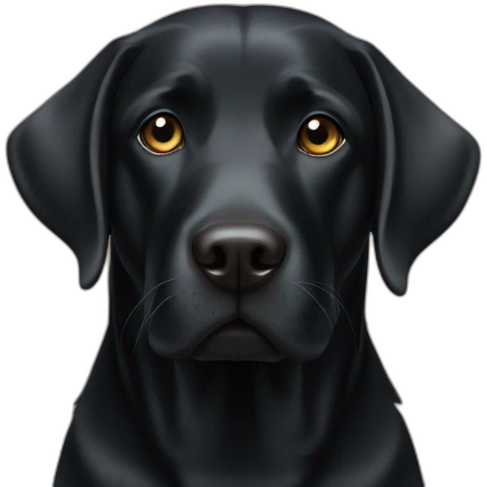 Black labrador emoji
