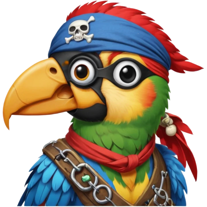 pirate and parrot emoji