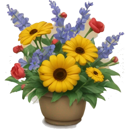 picture frame with painting of flowers emoji
