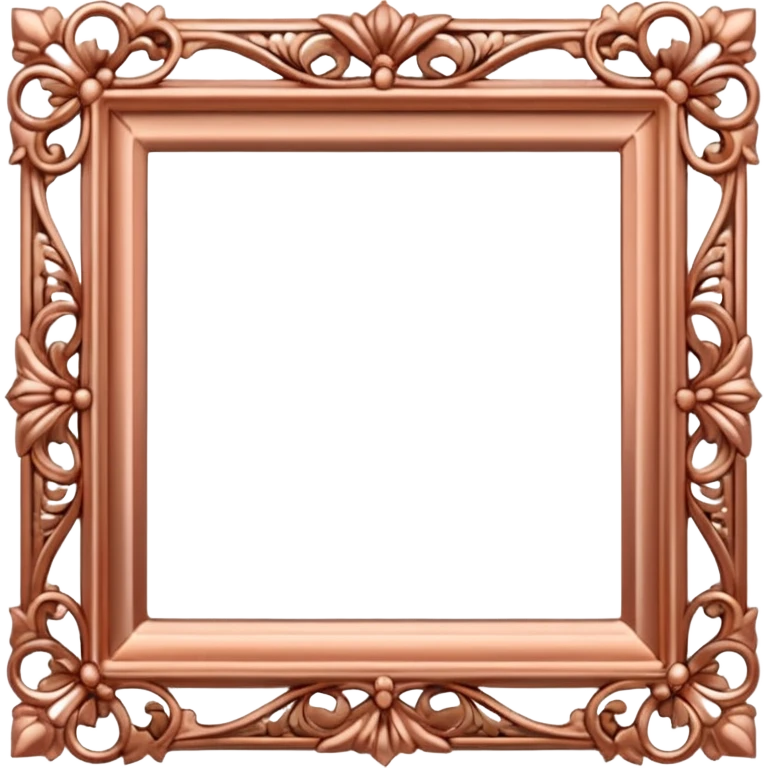  ornate vintage keepsake square rose gold frame emoji