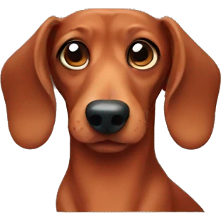 red dachshund emoji