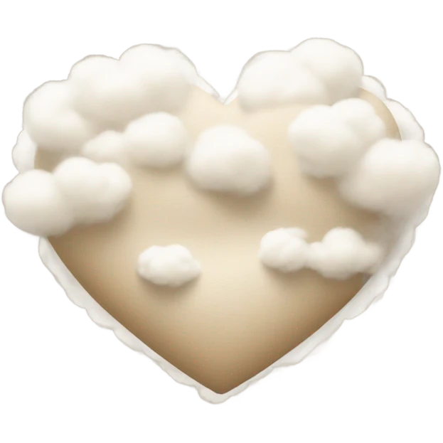 beige heart + cloud emoji