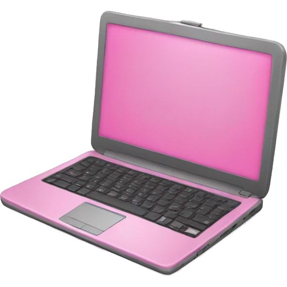 Pink laptop emoji