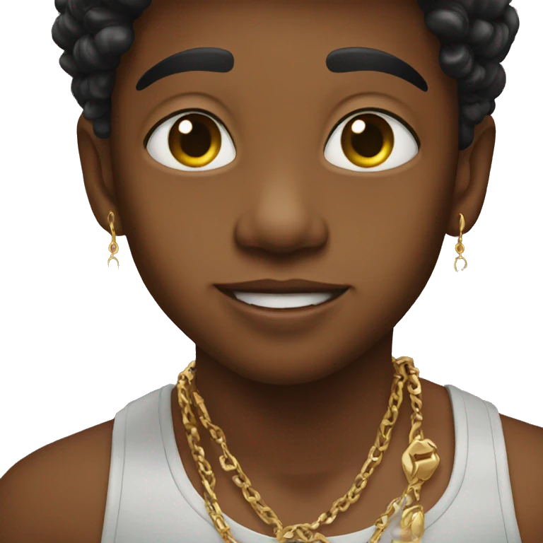 boy with jewelry selfie emoji