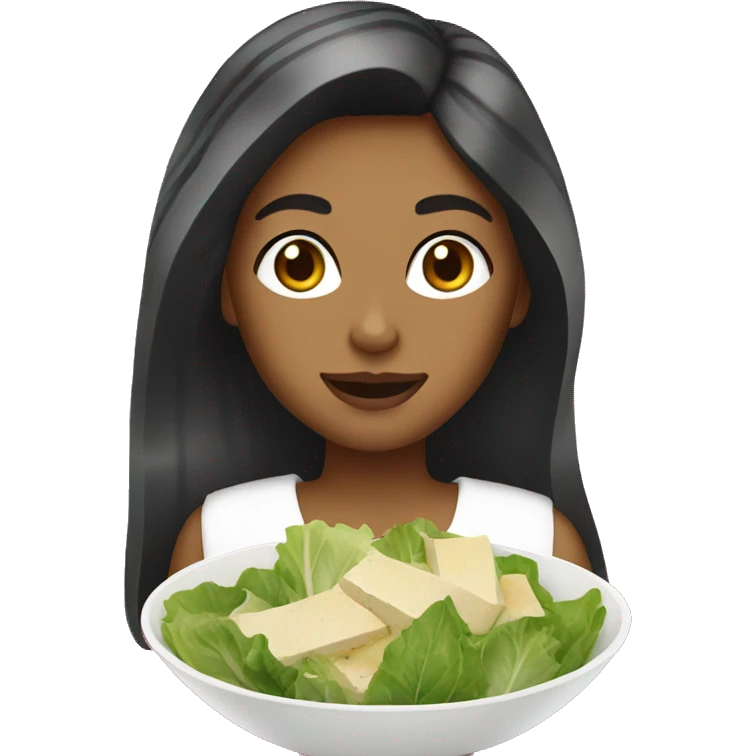 girls who love caesar salad emoji