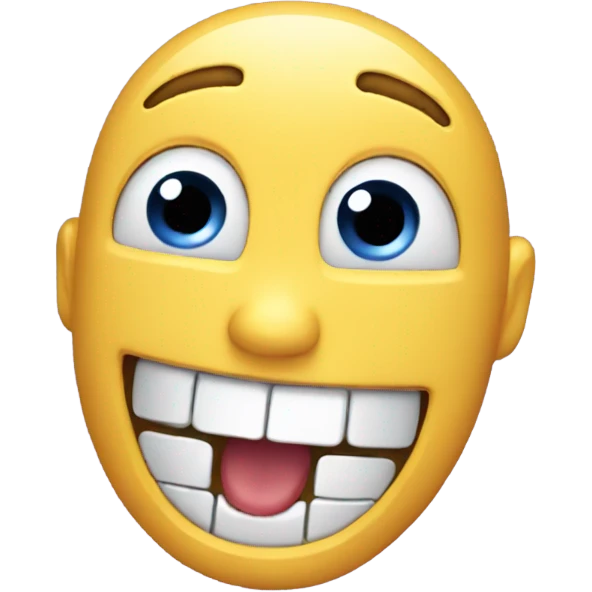 Smartphone BLUE laughing emoji