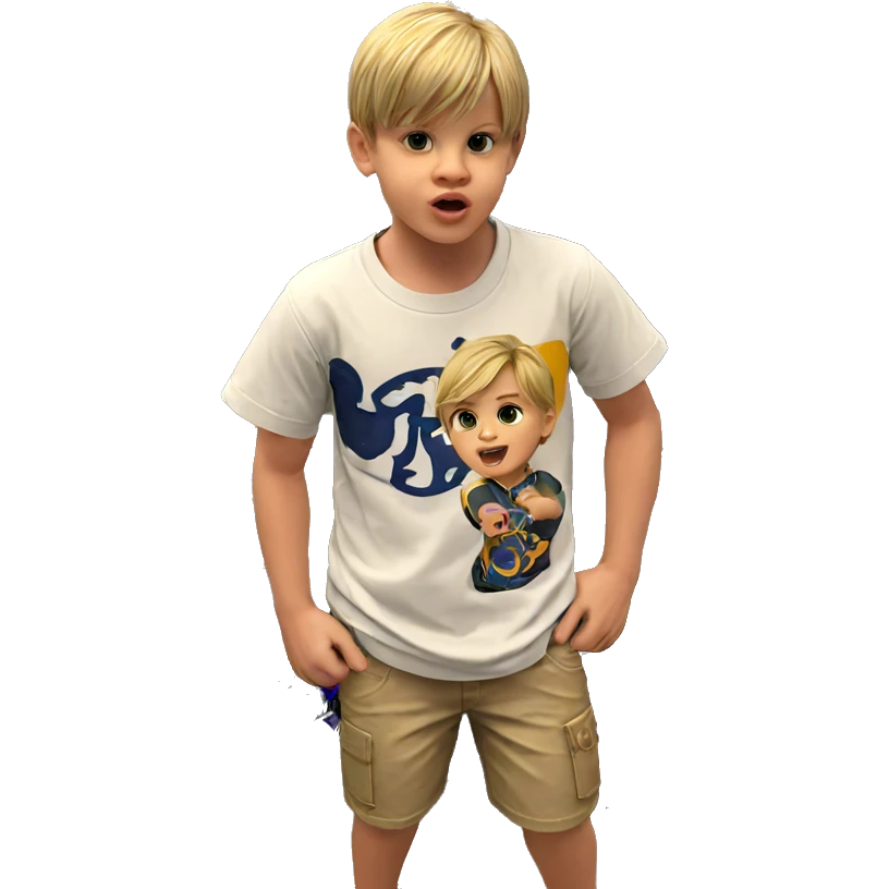 blonde boy in casual clothes emoji