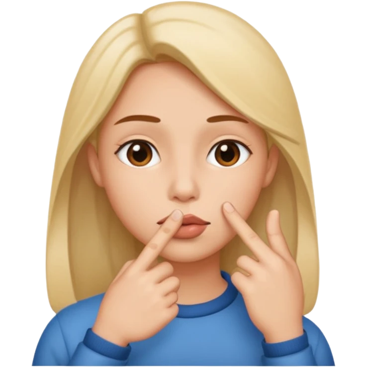 shhh one finger emoji