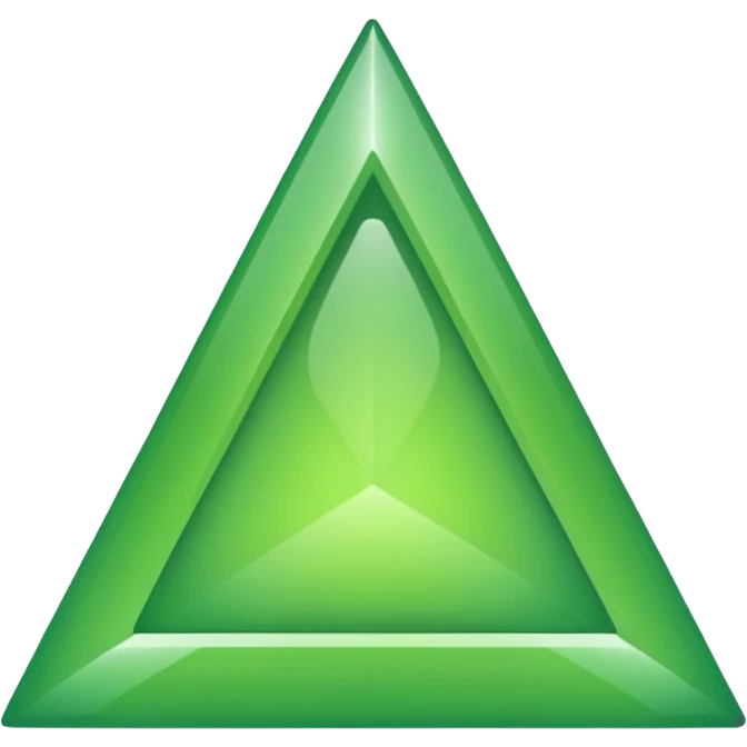 A green upside down triangle emoji