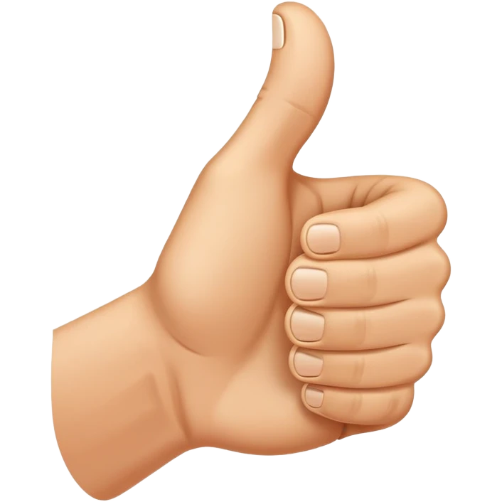 Thumbs up with an extra long thumb emoji