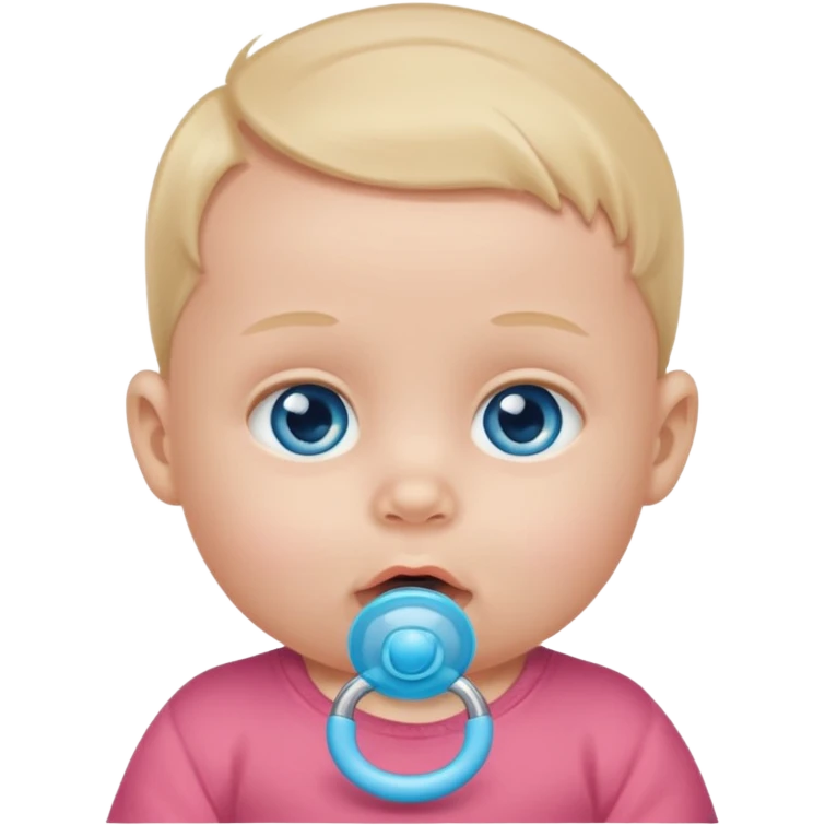 a baby with pacifier emoji