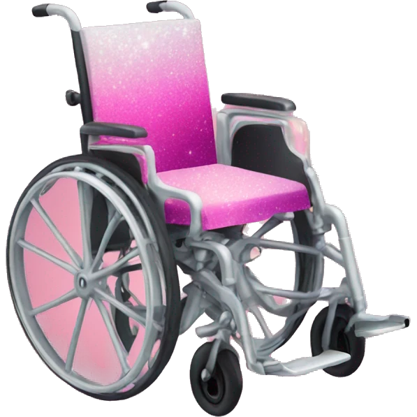 Pink ombre wheelchair with glitter  emoji