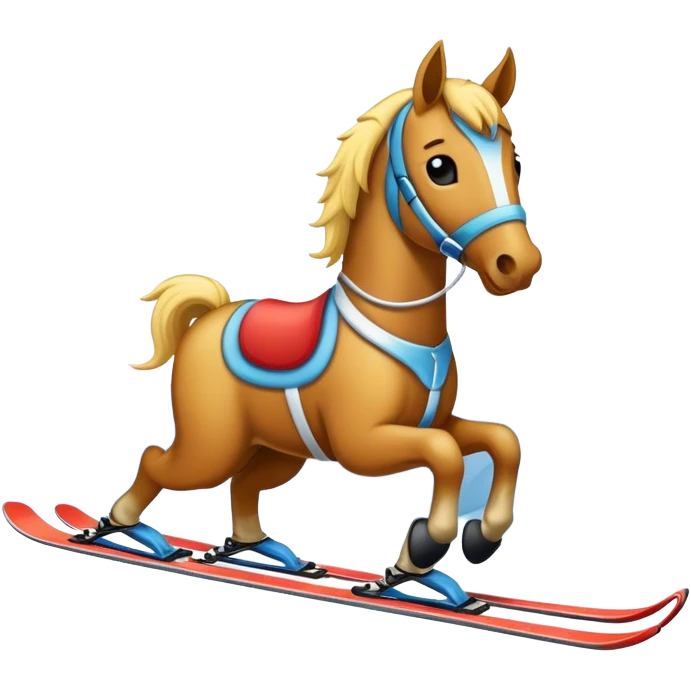 Horse on skis emoji