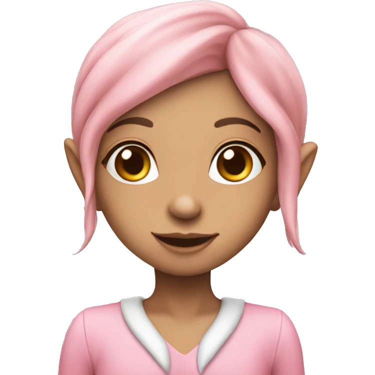  Girl Christmas elf pink emoji