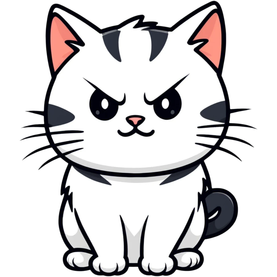 cute mad cat glaring emoji