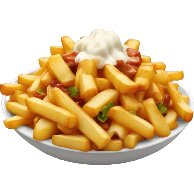 poutine qui mange une salade emoji