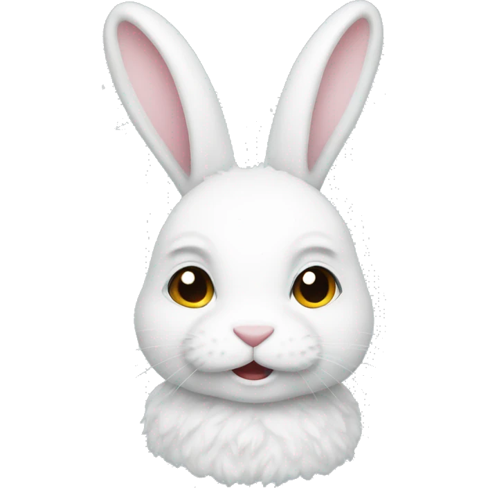 White winter bunny emoji