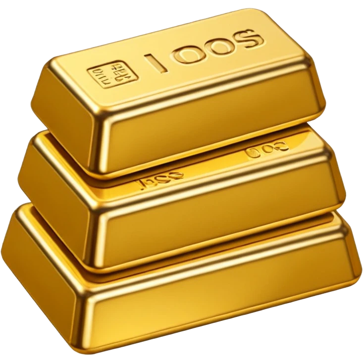 Many gold bars emoji