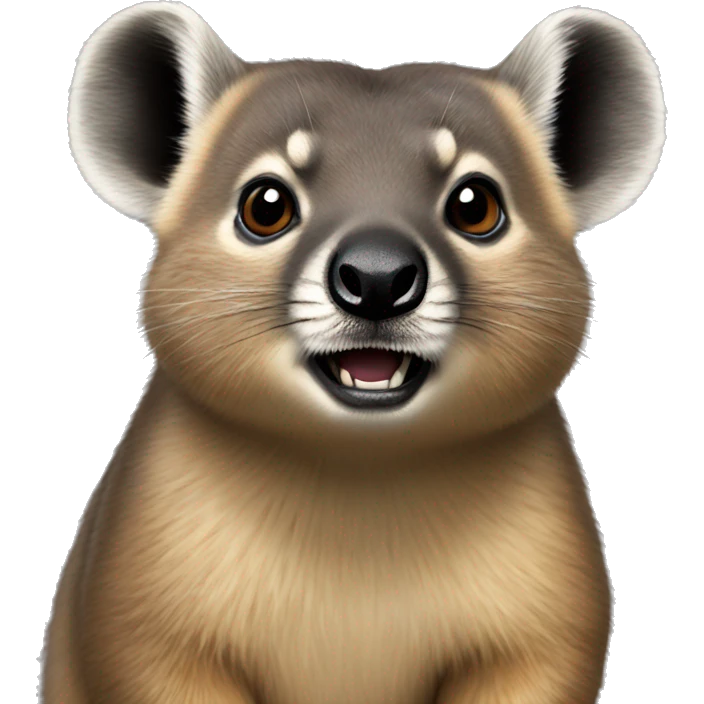 Rock hyrax showing tusks emoji