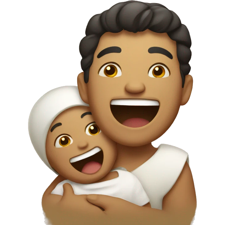 Laughing Mexican with a baby emoji