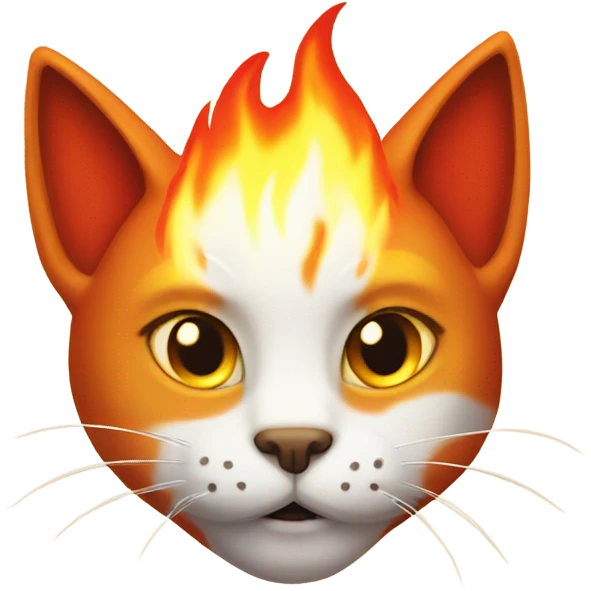 Fire cat emoji