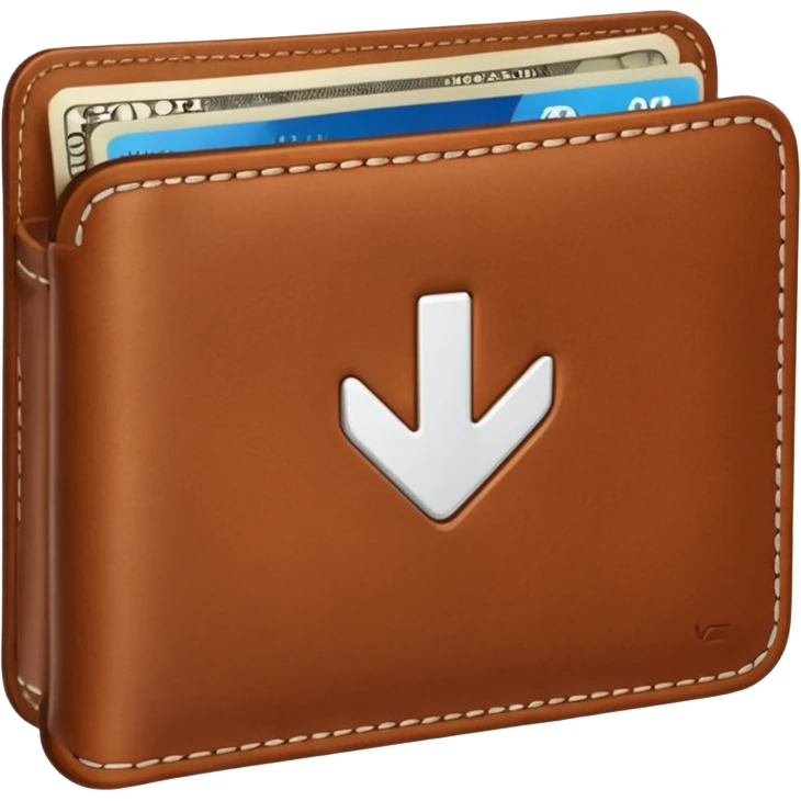 wallet with a check mark emoji