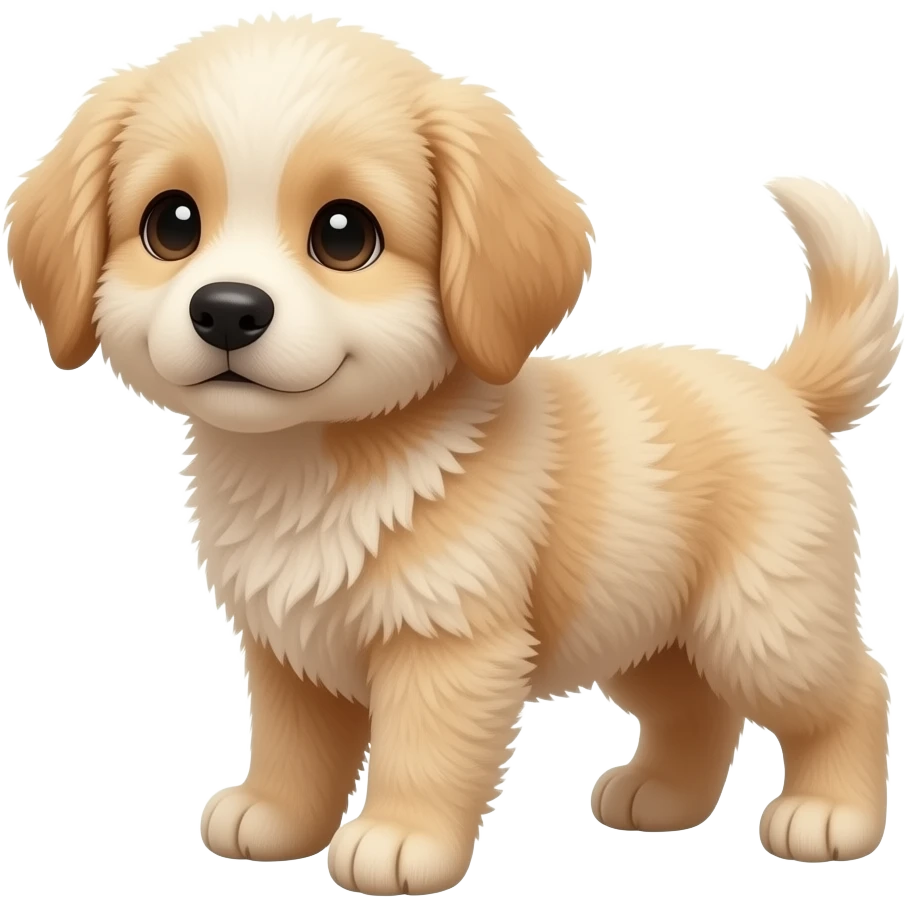 cure stuffed puppy light tan emoji