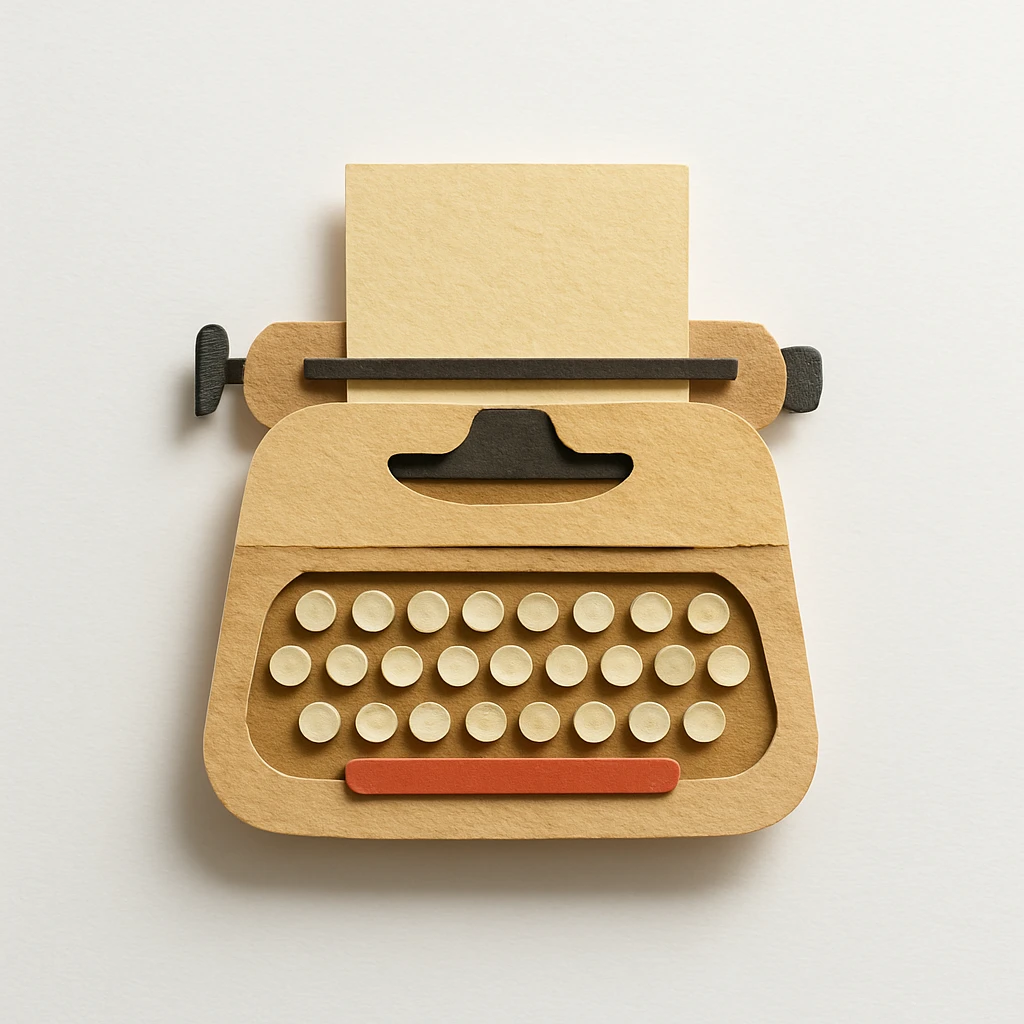 beige typewriter emoji