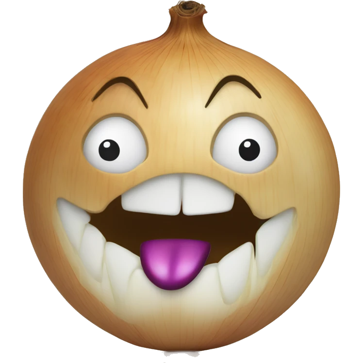 drooling over an onion emoji