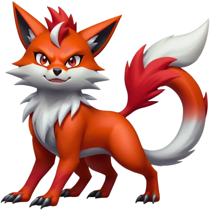 Shiny Zoroark-Zangoose-Litten-hybrid-creature emoji