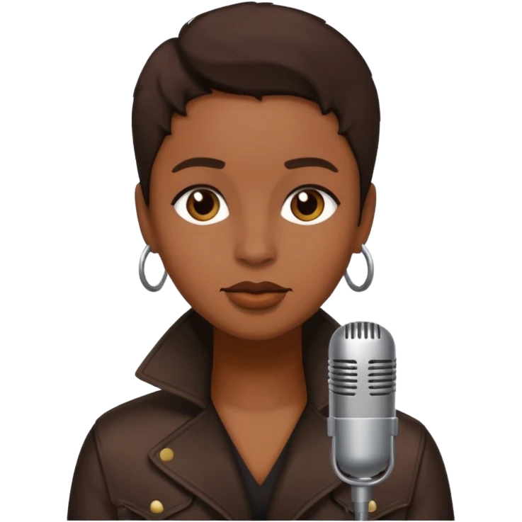 Case, R&B Singer with dark brown hair emoji