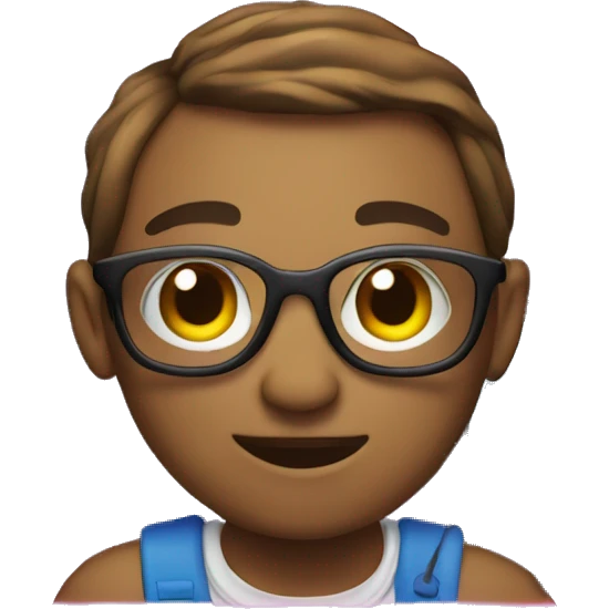 Give me a student with a PC in front, neon light emoji
