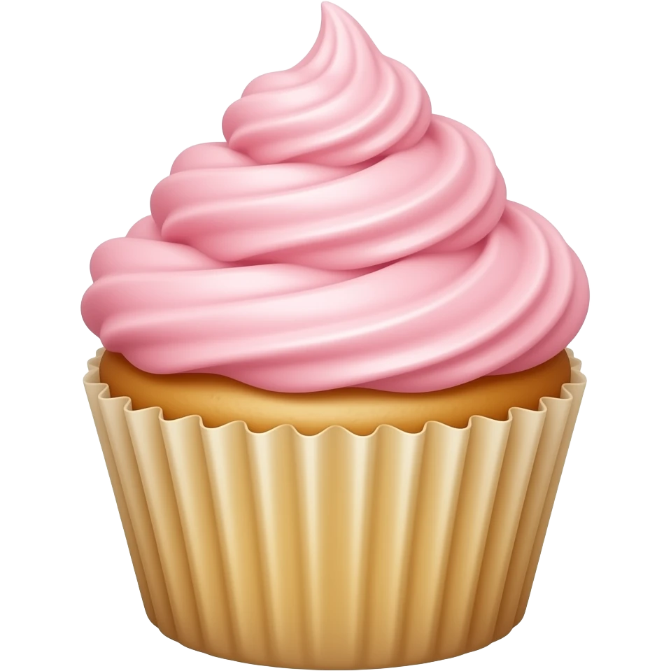 Cupcake with pink icing emoji