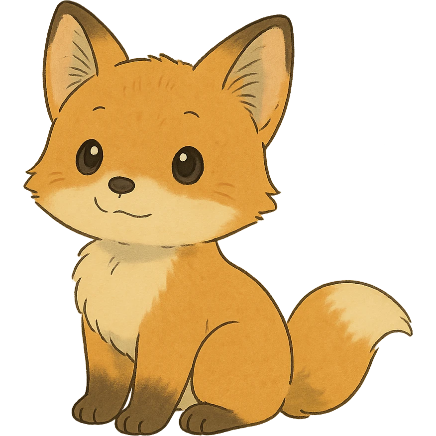 cute baby fox emoji