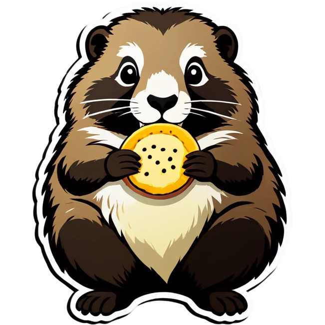 Marmot eating arepa emoji