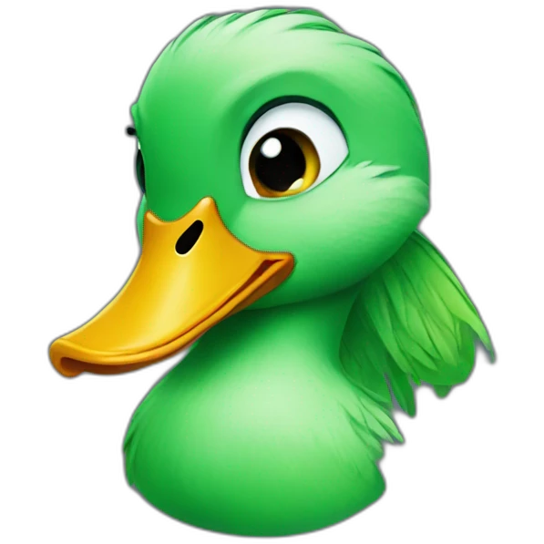 duckling green beak makeup emoji