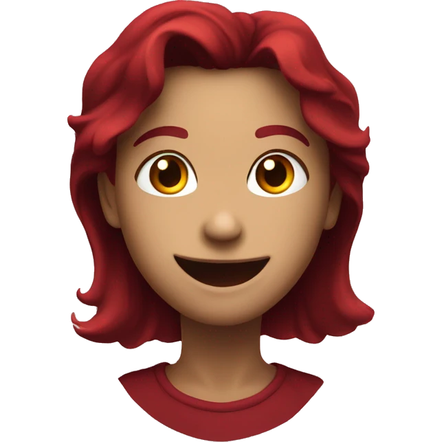 Smiling heart dark red coulor emoji