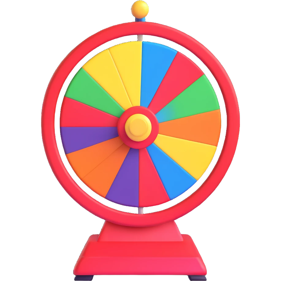 Green and White Spinning Game Wheel emoji