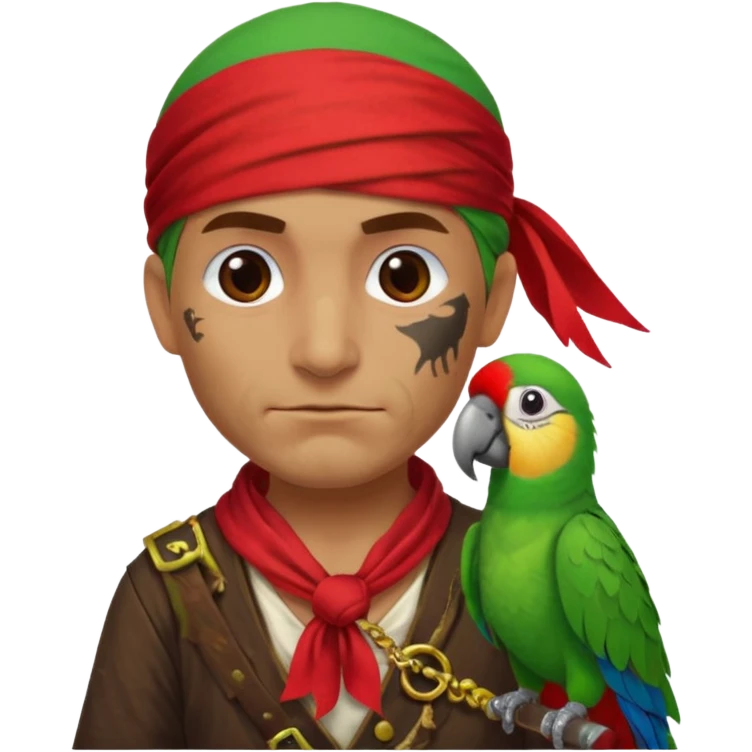pirate and parrot emoji